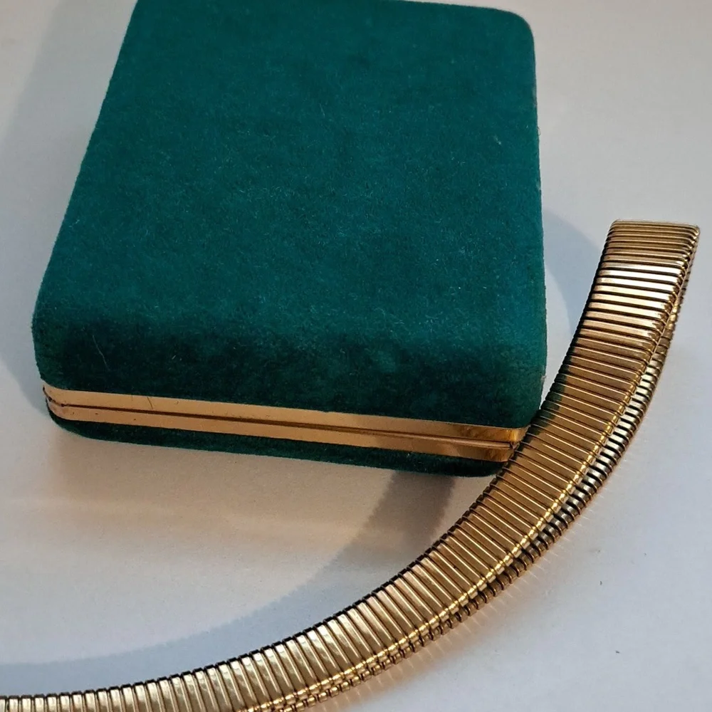 Vintage Park Lane Gold Tone Snake Collar Choker - Picture 3 of 9